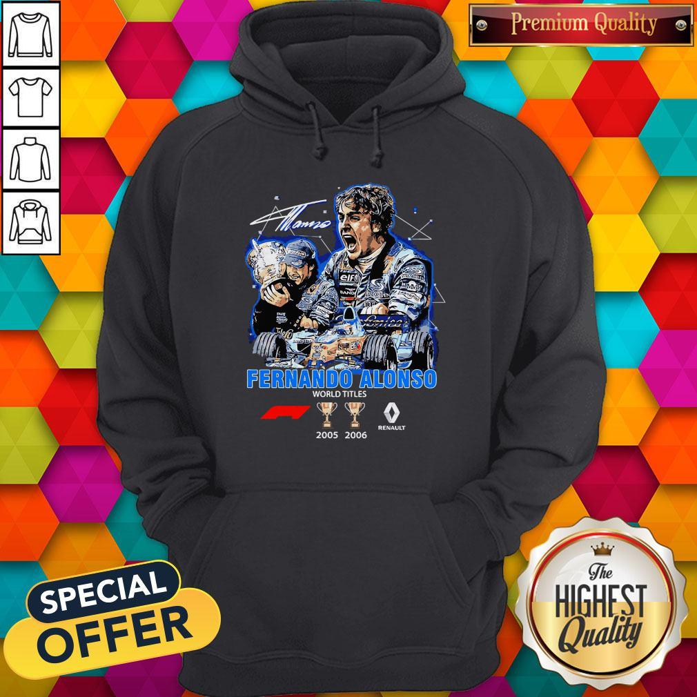 Fernando Alonso World Titles 2005 2006 Signature Shirt - Image 3