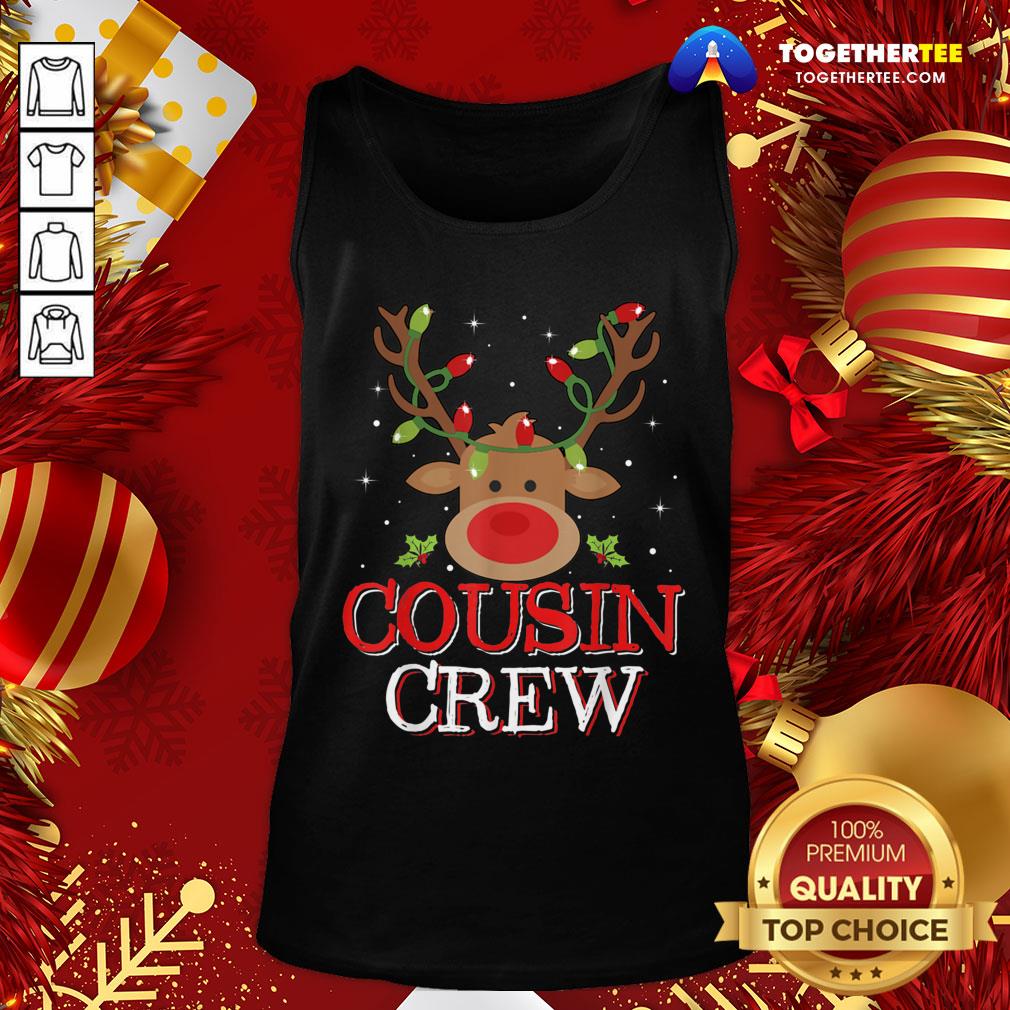 Premium Reindeer Light Cousin Crew Christmas Shirt - Image 3