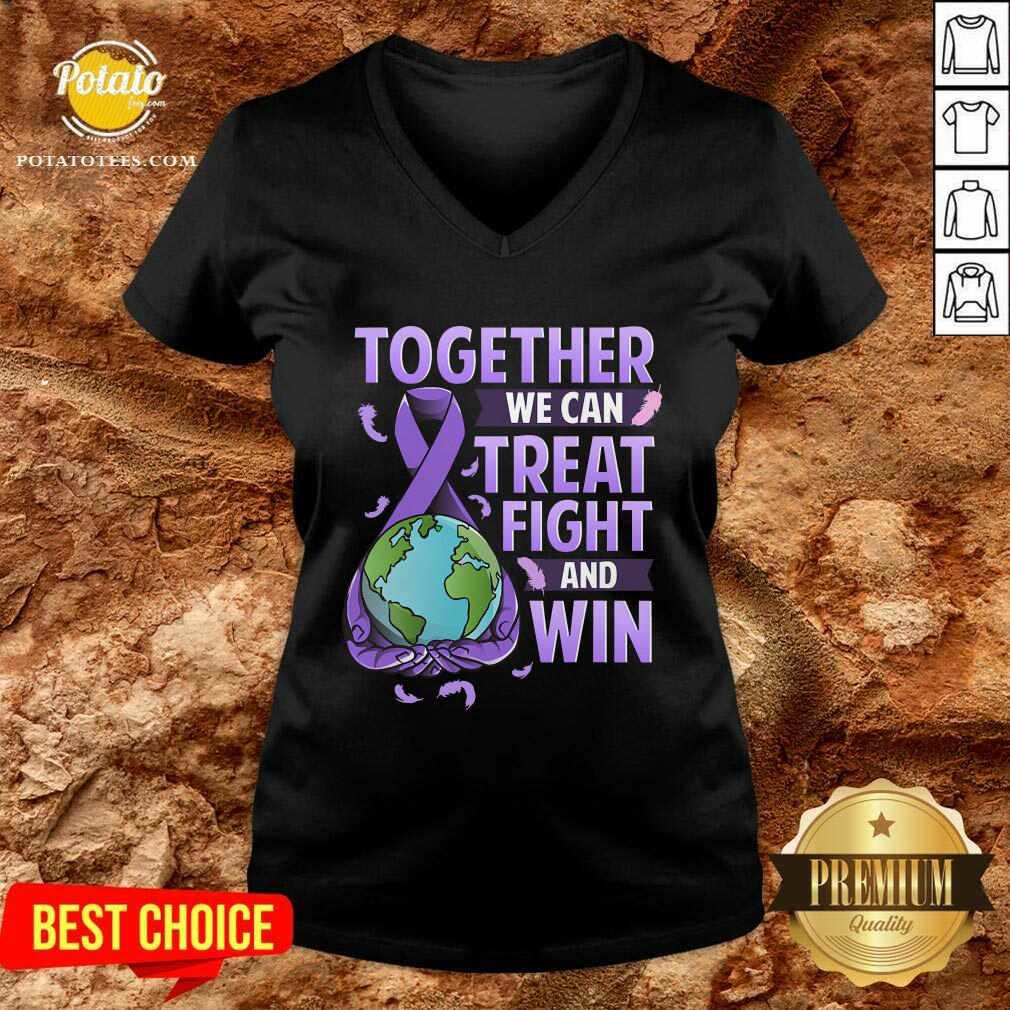 Together We Can Treat Fight And Win World Cancer Day Cancer Awareness Fight Against Cancer Shirt - Image 3