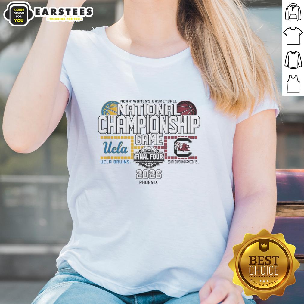 Awesome Ucla Bruins Vs South Carolina Gamecocks NCAA Women's Basketball 2026 National Championship Game T-Shirt - Image 3