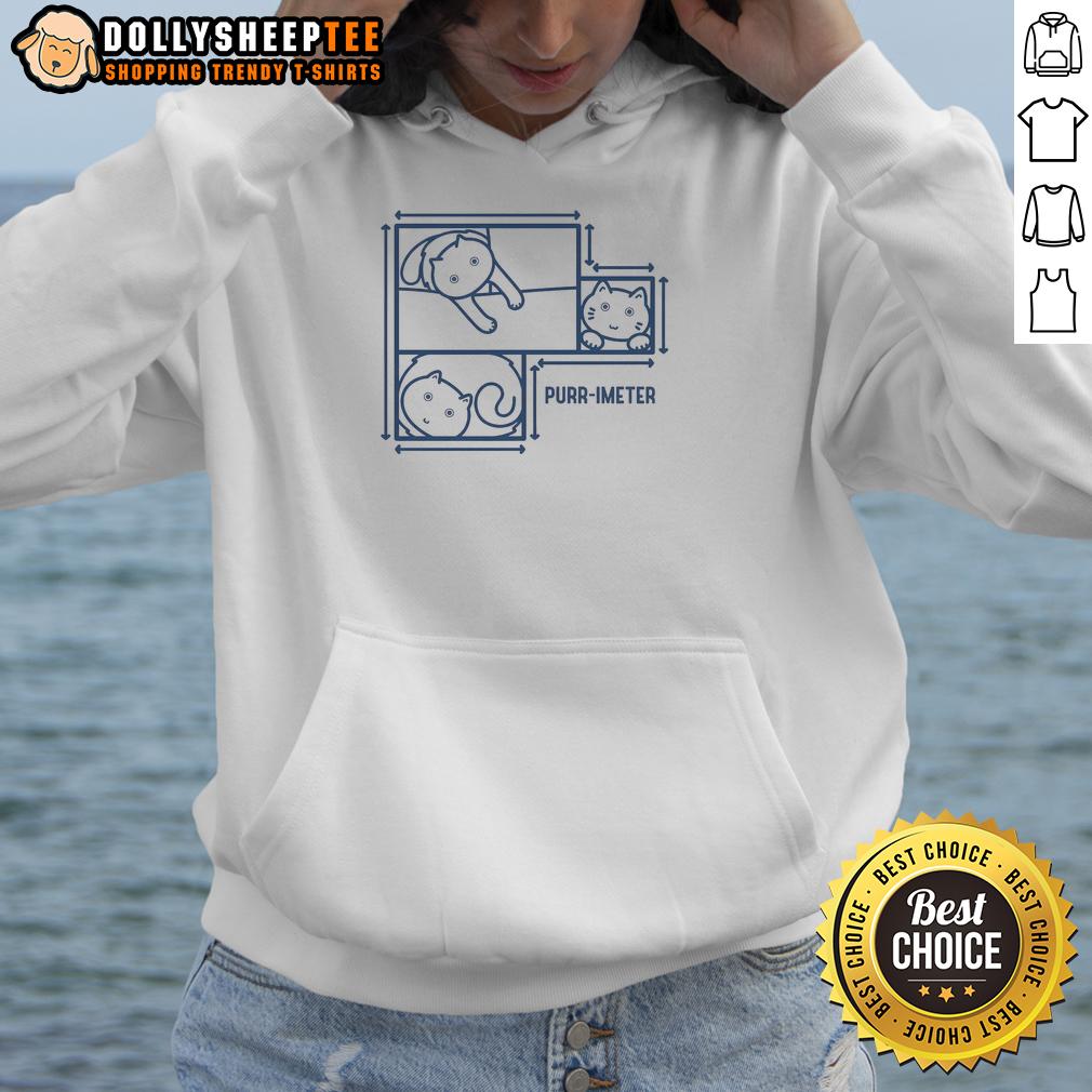 Pretty Purr-Imeter Maths Cat Pun T-Shirt - Image 2