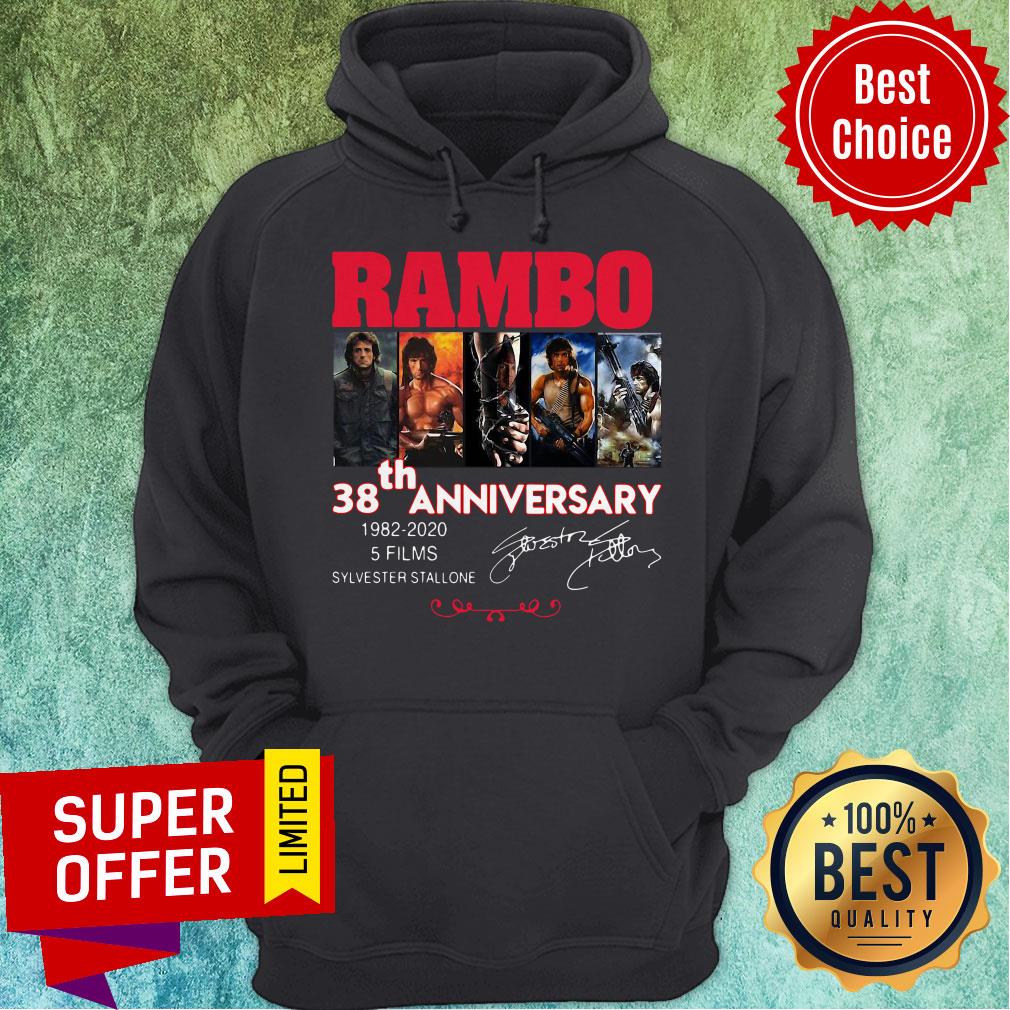 Official Rambo 38th Anniversary 1982 2020 5 Films Sylvester Stallone Signature Shirt - Image 3