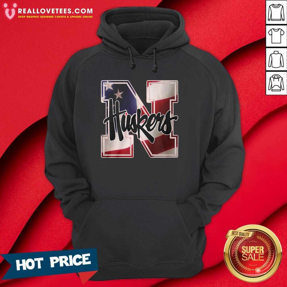 Super Nice Nebraska Cornhuskers American Flag Shirt - Image 4