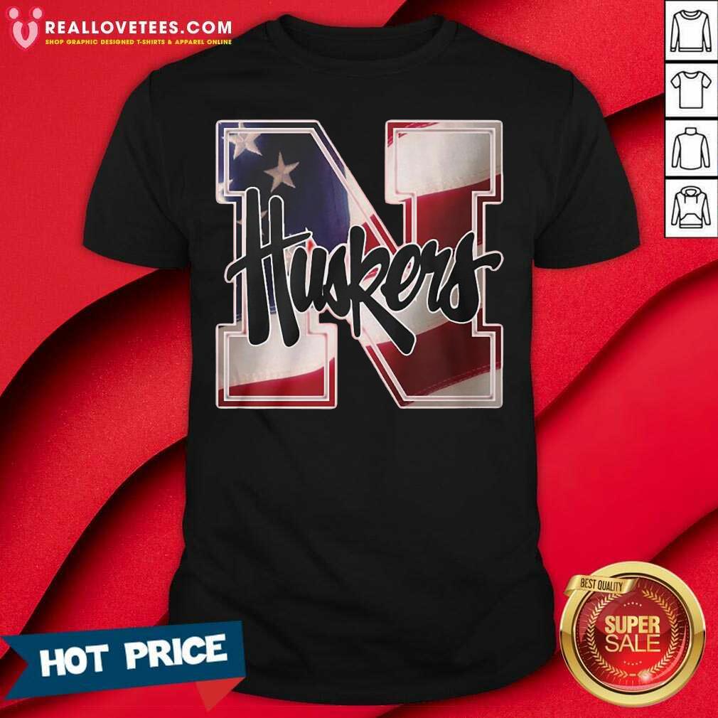 Super Nice Nebraska Cornhuskers American Flag Shirt