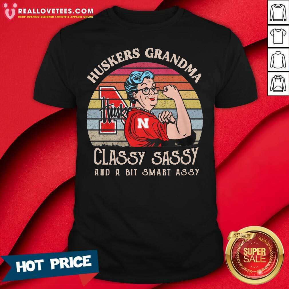 Sweet Nebraska Cornhuskers Grandma Classy Sassy And A Smart Assy Vintage Shirt