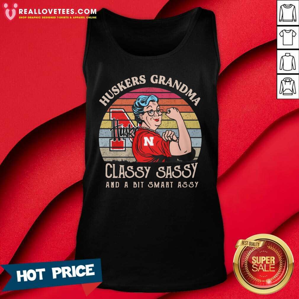 Sweet Nebraska Cornhuskers Grandma Classy Sassy And A Smart Assy Vintage Shirt - Image 2
