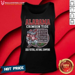 Alternative view of Great Alabama Crimson Tide 2020 Football National Champions Shirt