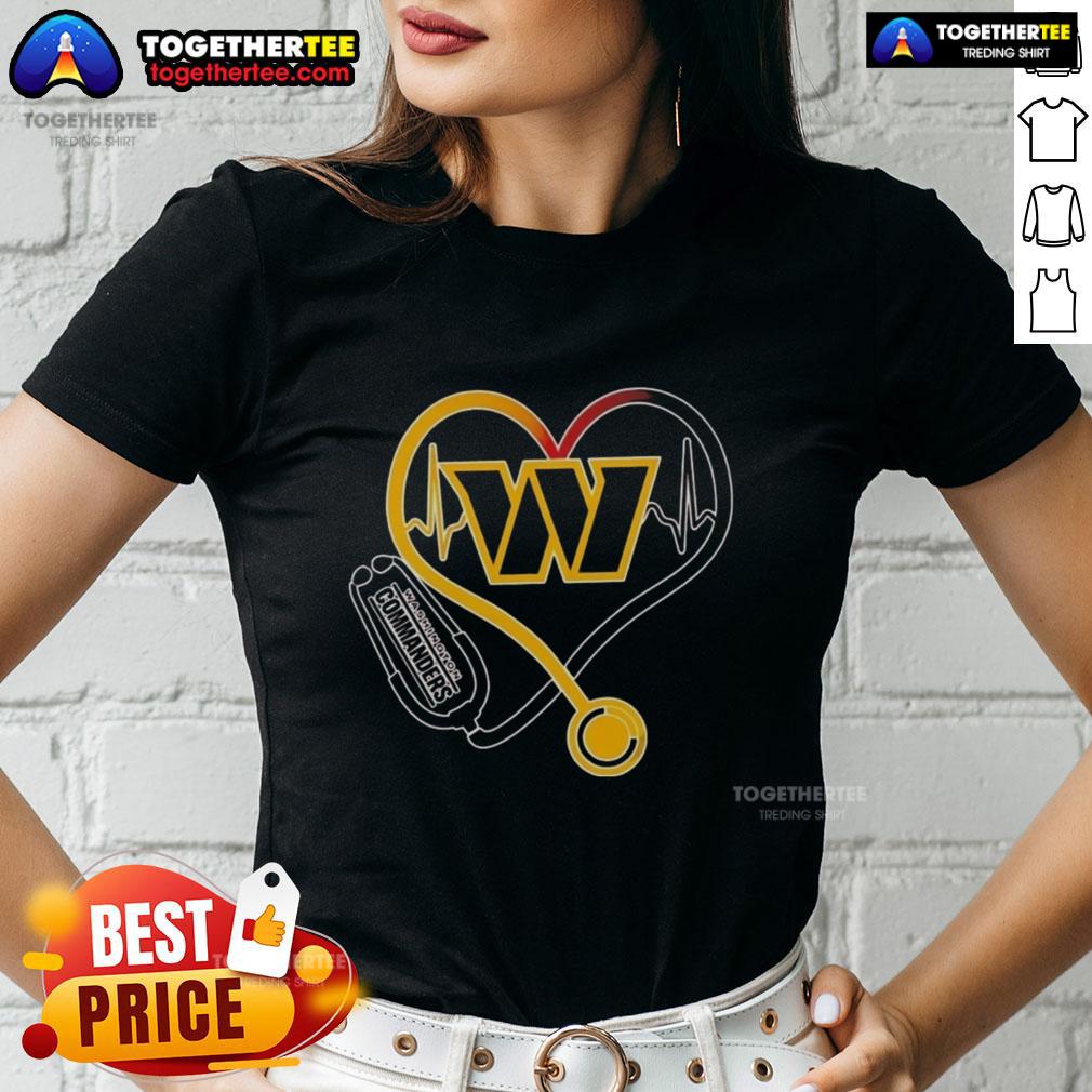 Premium Nurse Love Washington Commanders T-Shirt - Image 3