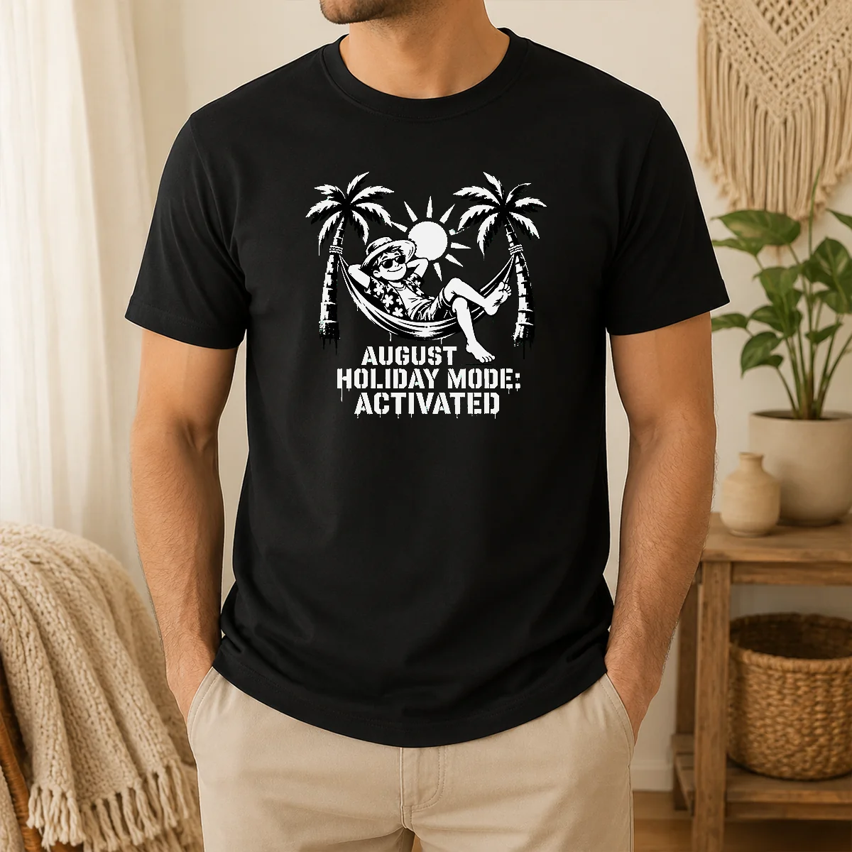 Pretty Top August Holiday Stencil For Laid Back Vibes Shirt