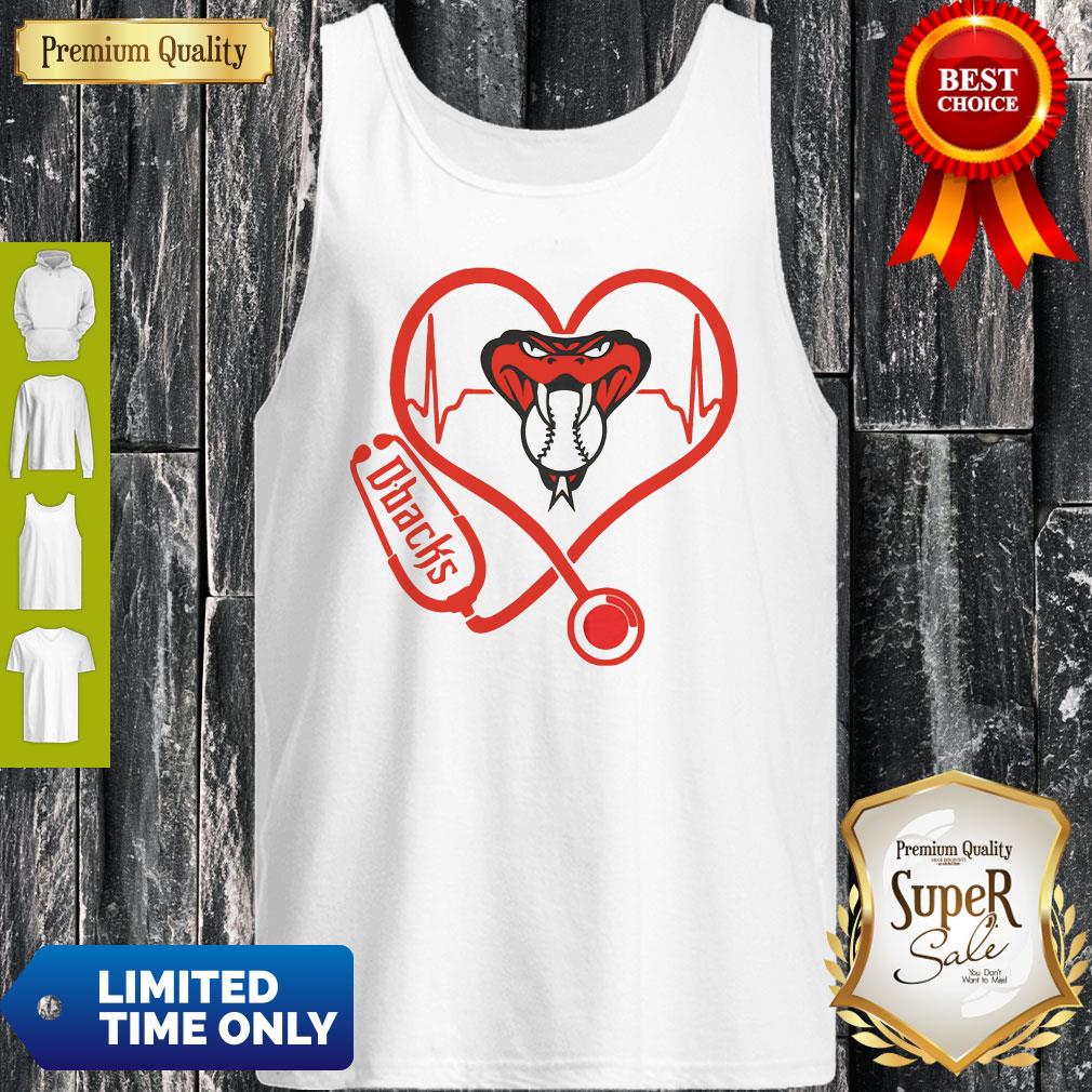 Arizona Diamondbacks Baseball Stethoscope Heartbeat Shirt - Image 4