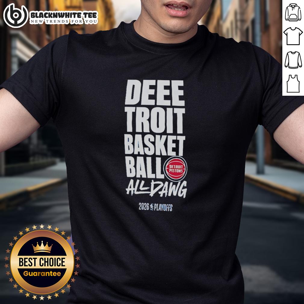 Awesome Detroit Pistons Dee Troit Bassketball All Dawg 2026 NBA Playoffs Logo T-Shirt