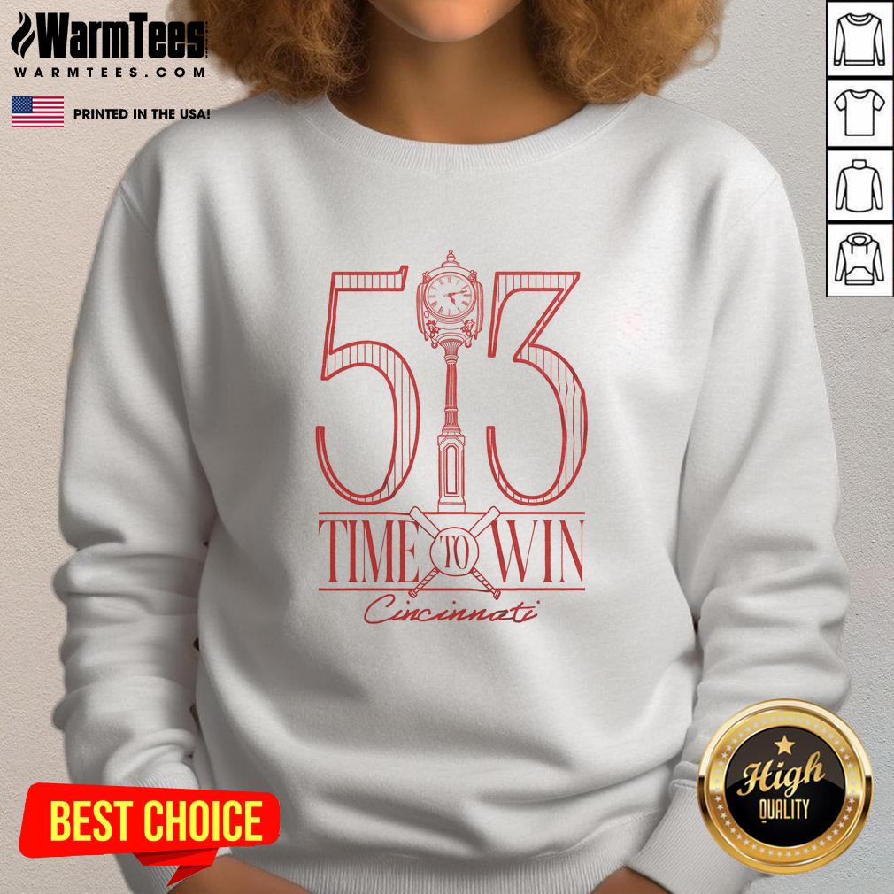 Good Time To Win Cincinnati Baseball T-Shirt - Image 5