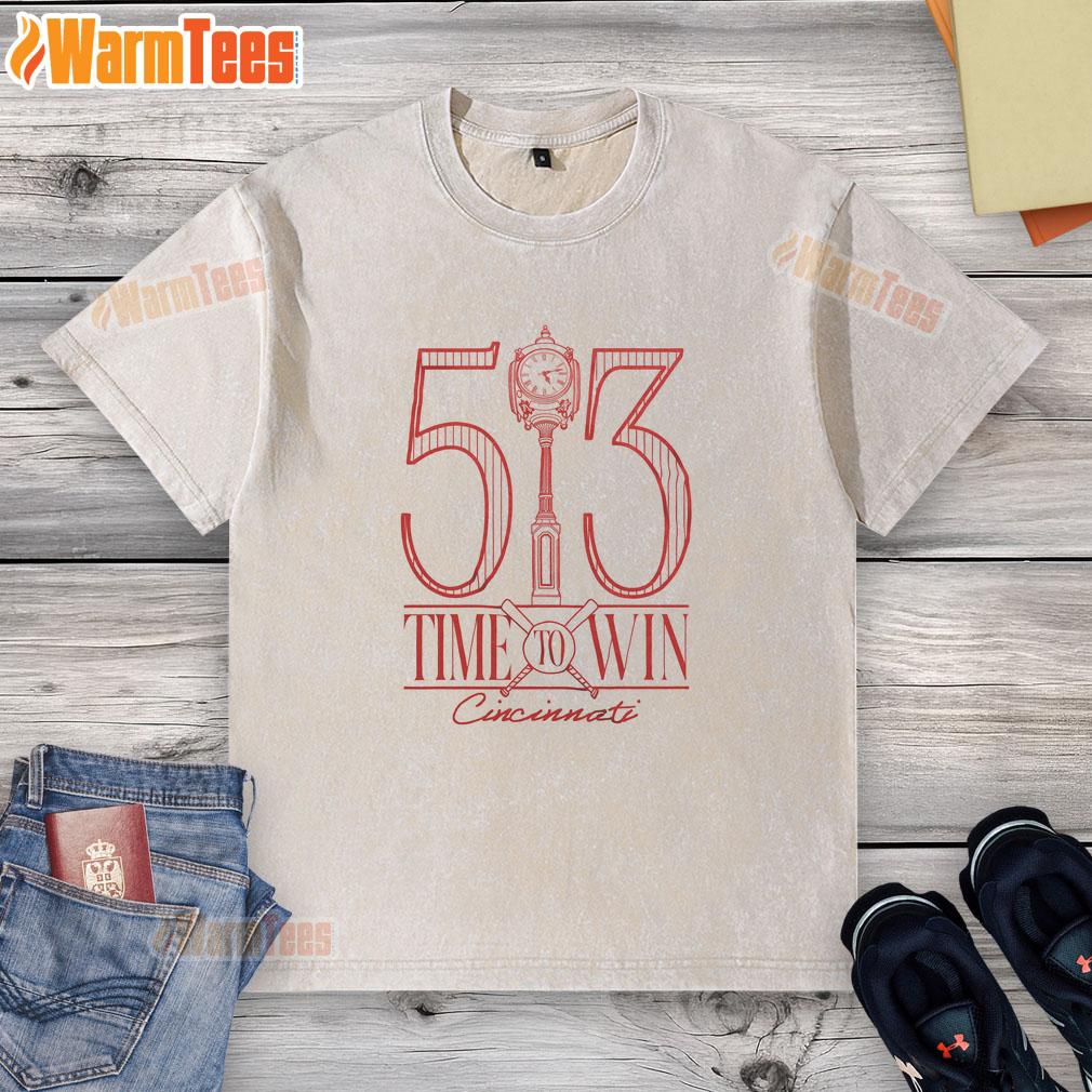 Good Time To Win Cincinnati Baseball T-Shirt - Image 6