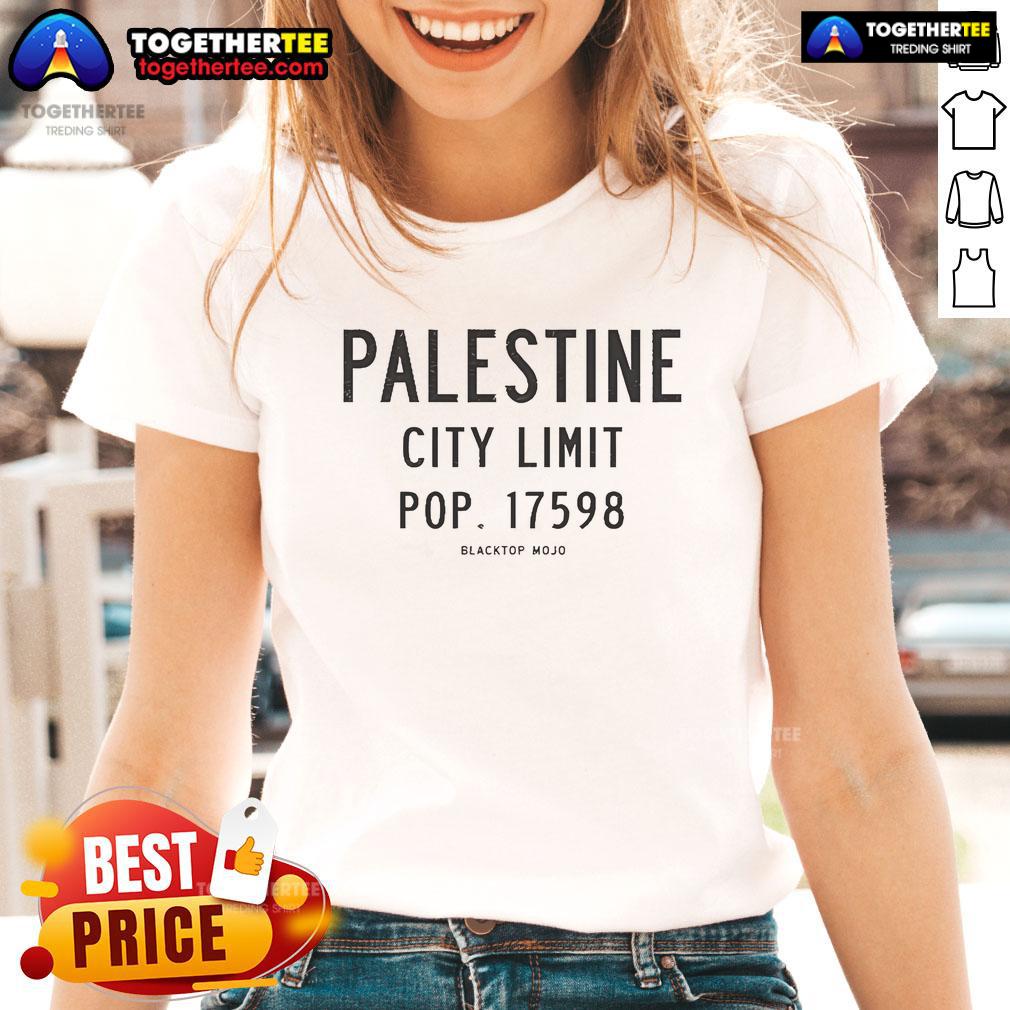 Happy Blacktop Mojo Palestine City Limits Pop 17598 T-Shirt - Image 3
