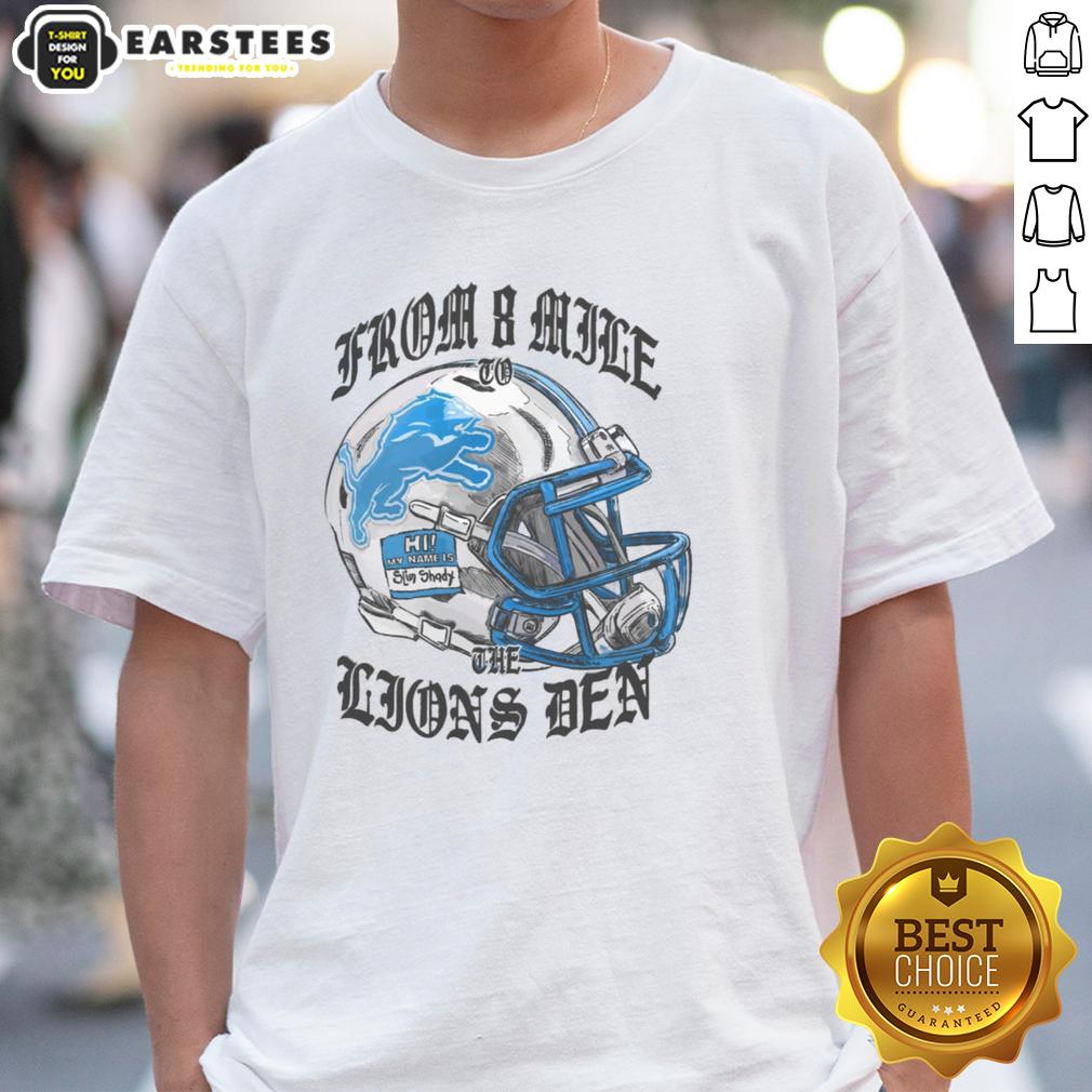 Premium Eminem X Detroit Lions Helmet T-Shirt