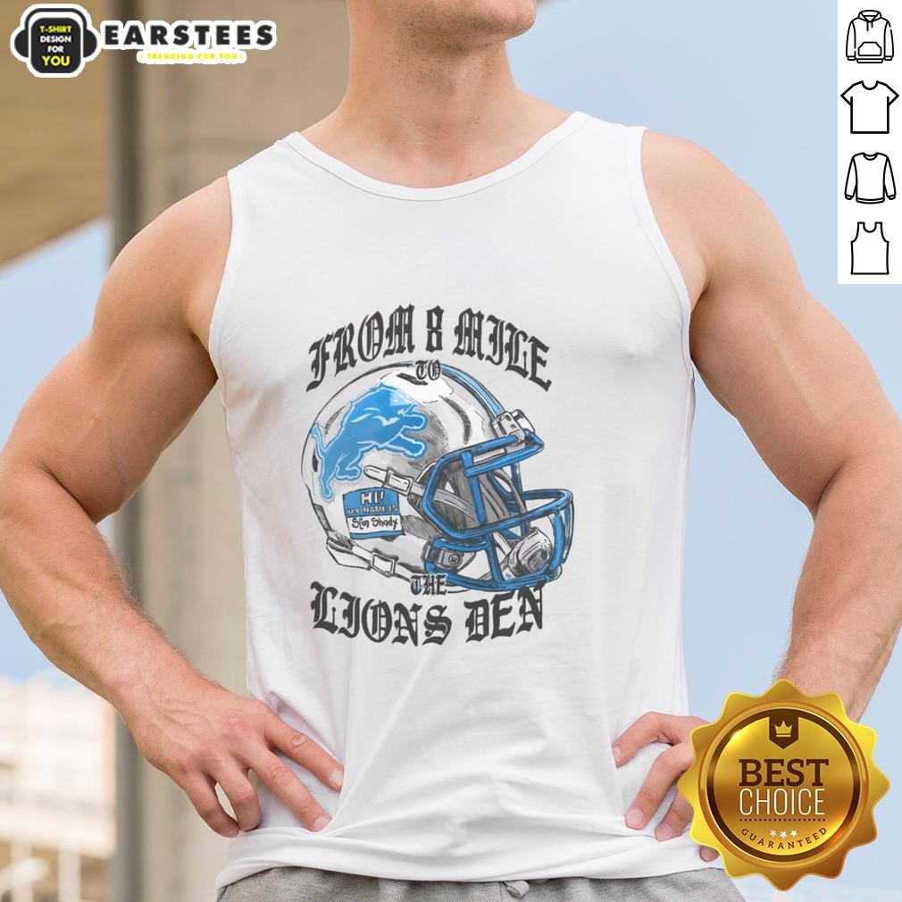 Premium Eminem X Detroit Lions Helmet T-Shirt - Image 4