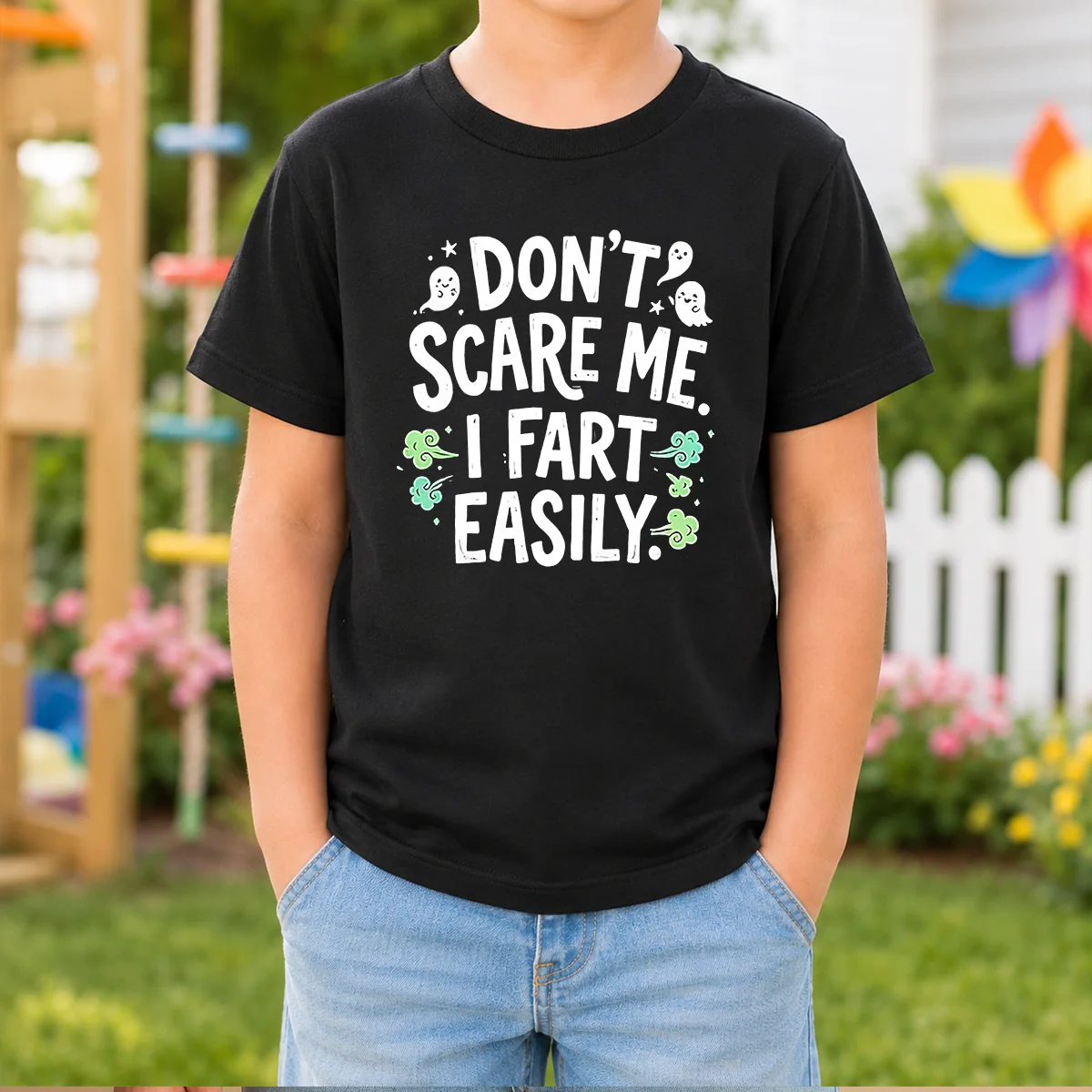 Awesome Don'T Scare Me I Fart Easily Ghost Shirt - Image 9