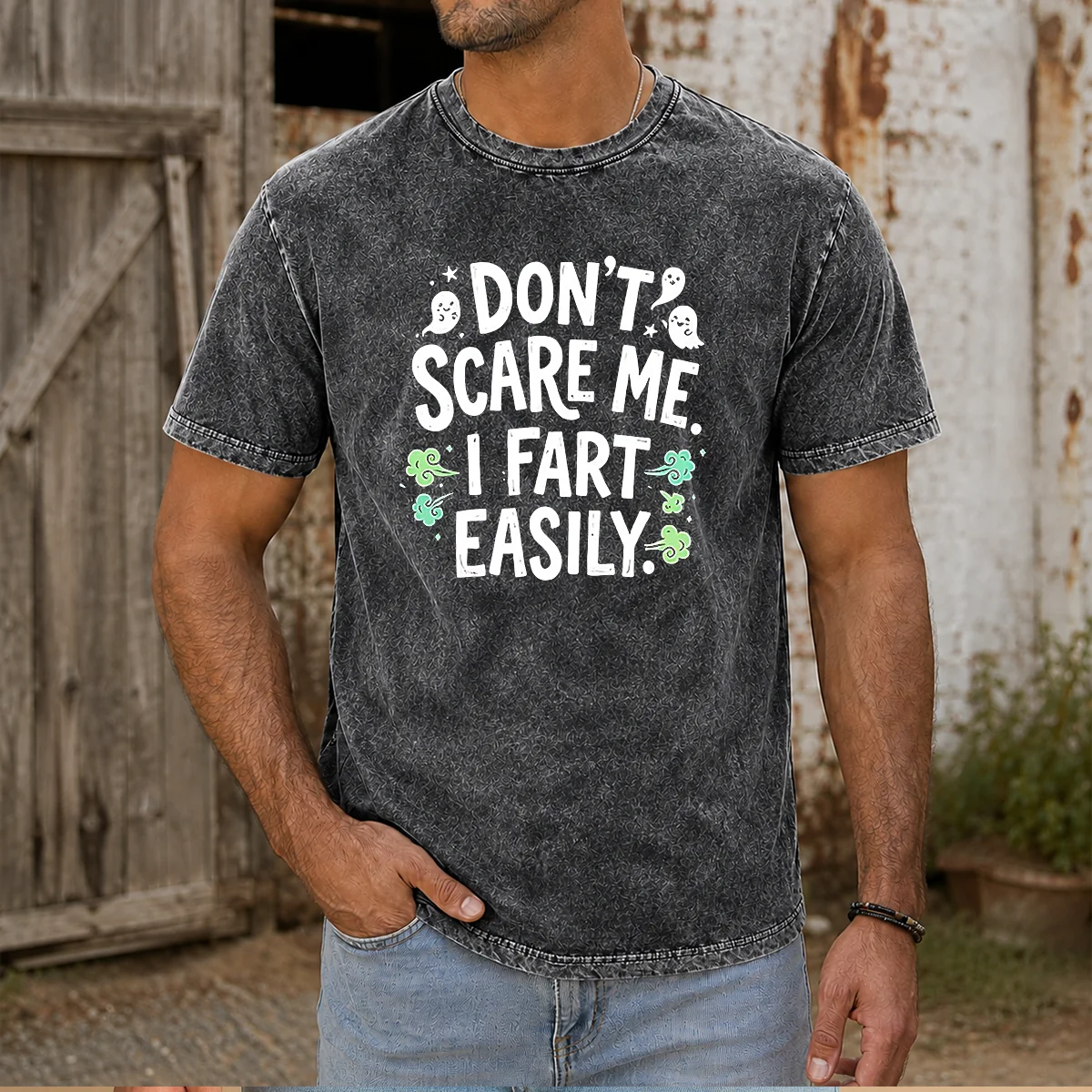 Awesome Don'T Scare Me I Fart Easily Ghost Shirt - Image 8