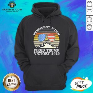 Alternative view of Hot President Biden Fired Trump Victory 2020 American Sunglasses Flag Vintage Shirt