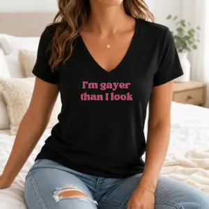 Alternative view of Pretty I'M Gayer Than I Look LGBTQ Pride Shirt