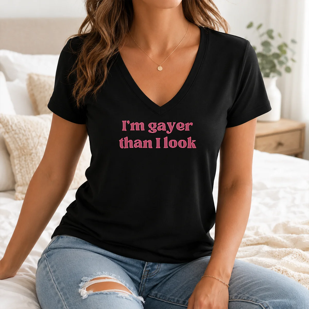 Pretty I'M Gayer Than I Look LGBTQ Pride Shirt - Image 2