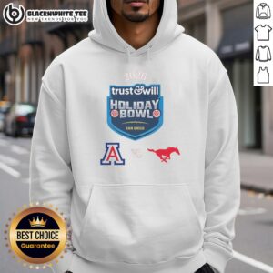 Alternative view of Top Arizona Wildcats Vs SMU Mustangs 2026 Trust And Will Holiday Bowl T-Shirt