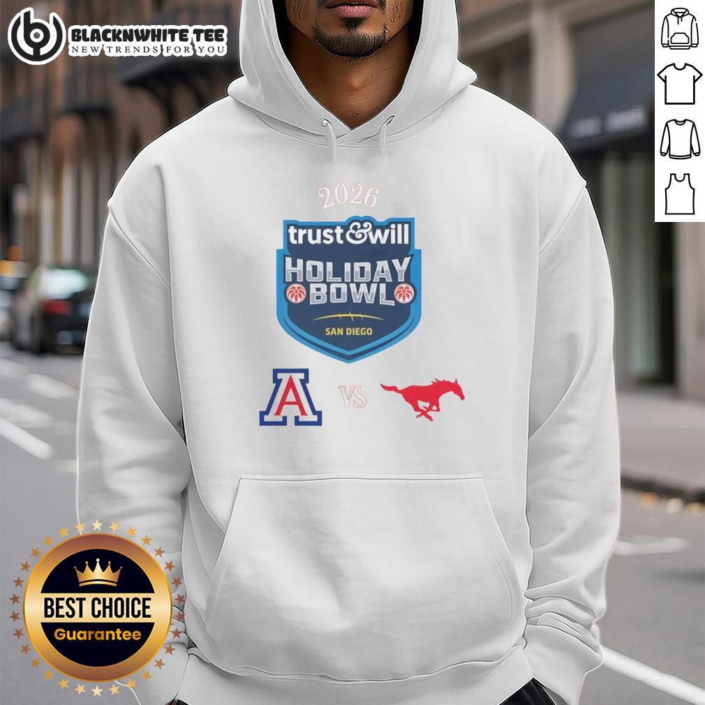 Top Arizona Wildcats Vs SMU Mustangs 2026 Trust And Will Holiday Bowl T-Shirt - Image 2