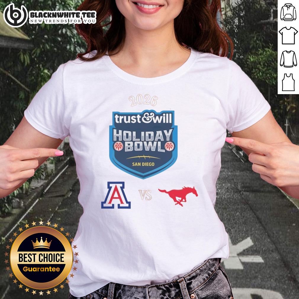 Top Arizona Wildcats Vs SMU Mustangs 2026 Trust And Will Holiday Bowl T-Shirt - Image 3