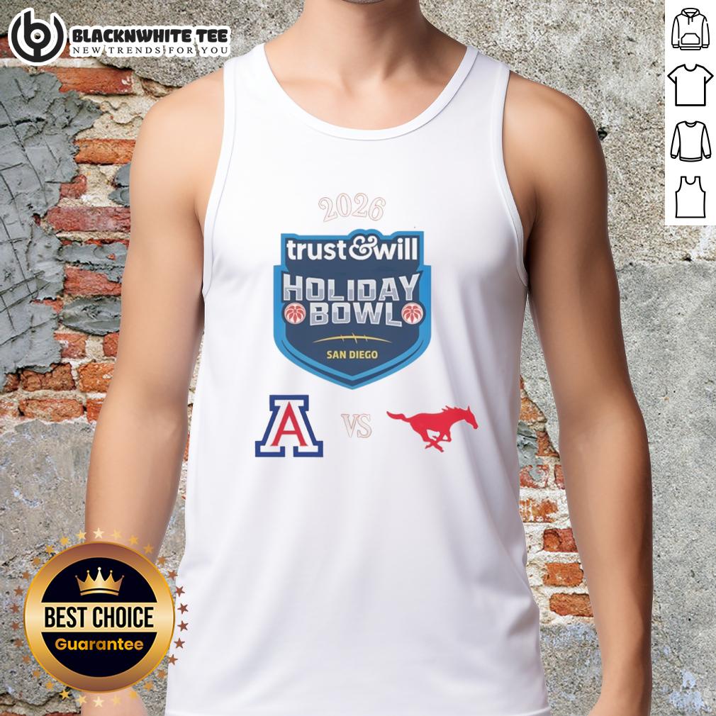 Top Arizona Wildcats Vs SMU Mustangs 2026 Trust And Will Holiday Bowl T-Shirt - Image 4