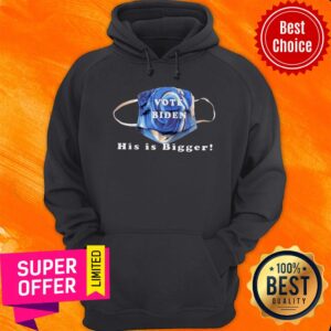 Alternative view of Nice Vote Biden His Is Bigger Unisex Face Mask Shirt