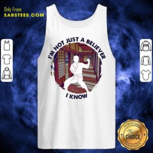 Alternative view of Top I'm Not Just A Believer Karate Shirt