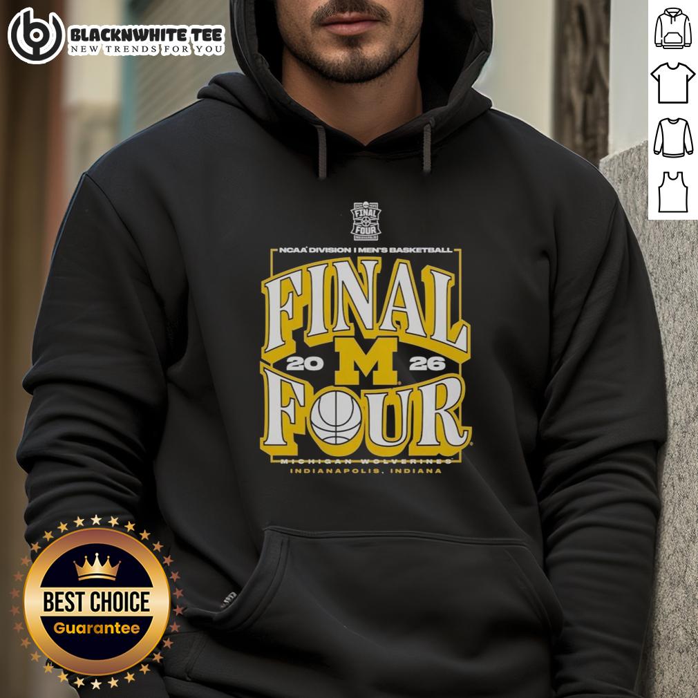 Good Michigan Wolverines 2026 NCAA Division I Men's Basketball Madness Final Four T-Shirt - Image 2