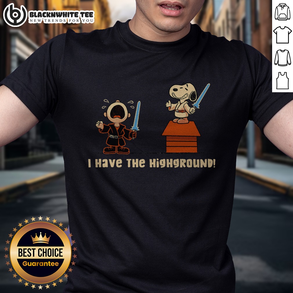 Hot I Have The Highground Snoopy Peanuts Star Wars Shirt