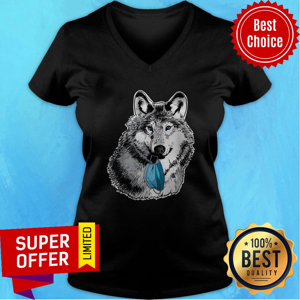 Nice Wolves Do Not Wear Masks Wolf Anti-facemask Shirt - Image 2