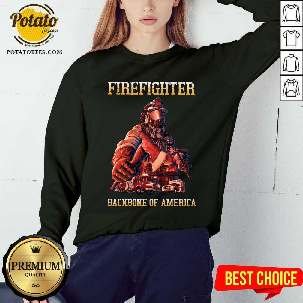 Firefighter Backbone Of America Shirt - Image 4
