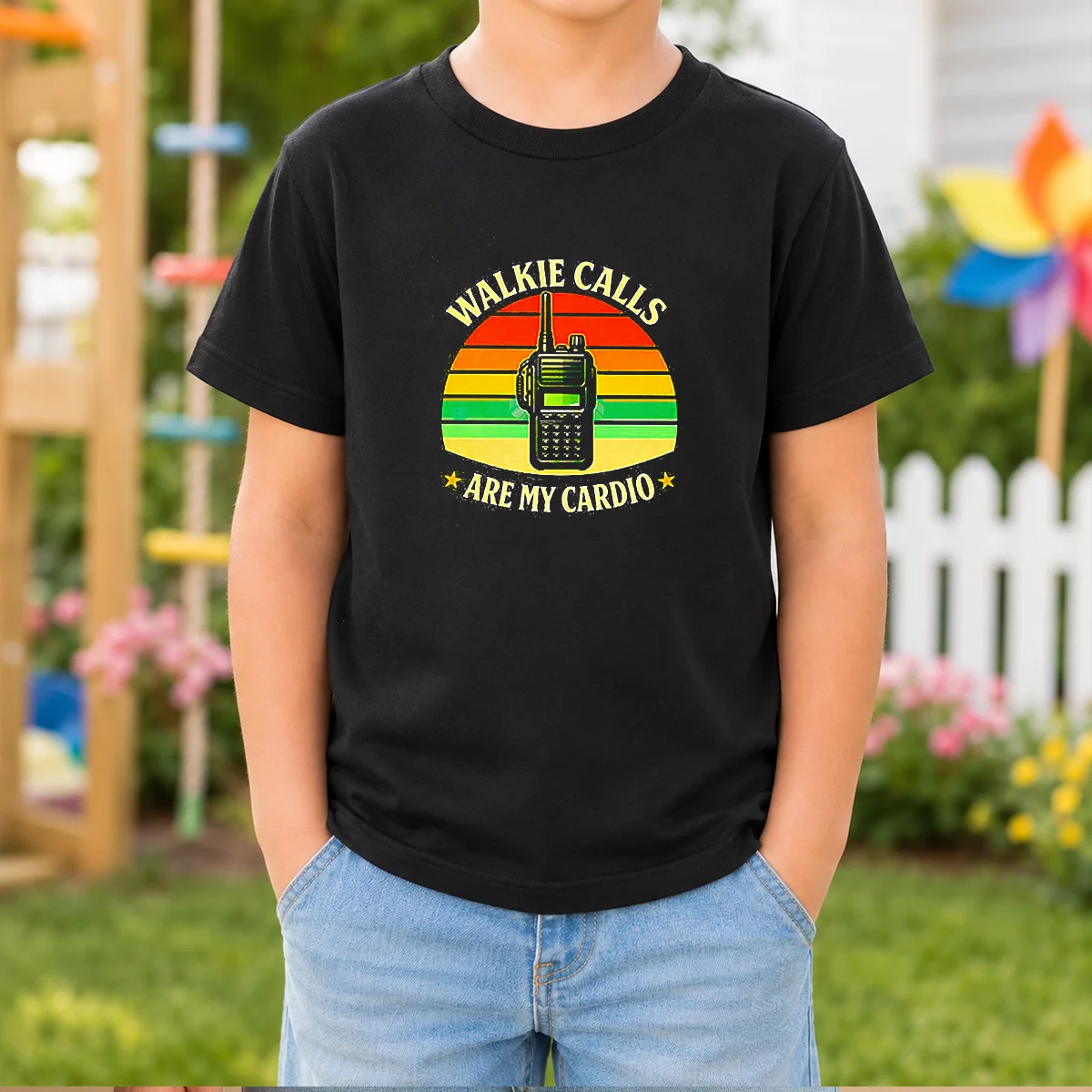 Funny Walkie Calls Are My Cardio Geek Shirt - Image 9