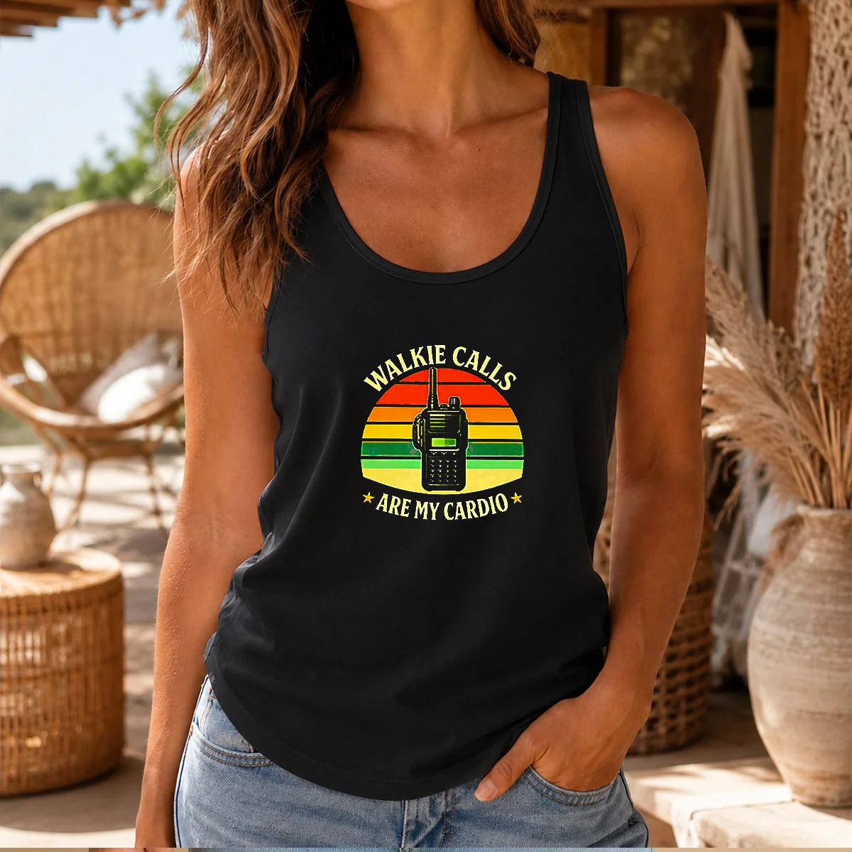 Funny Walkie Calls Are My Cardio Geek Shirt - Image 3