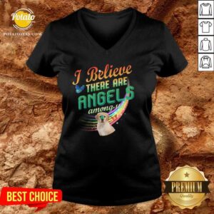 Alternative view of Golden Retriever I Believe There Are Angels Shirt