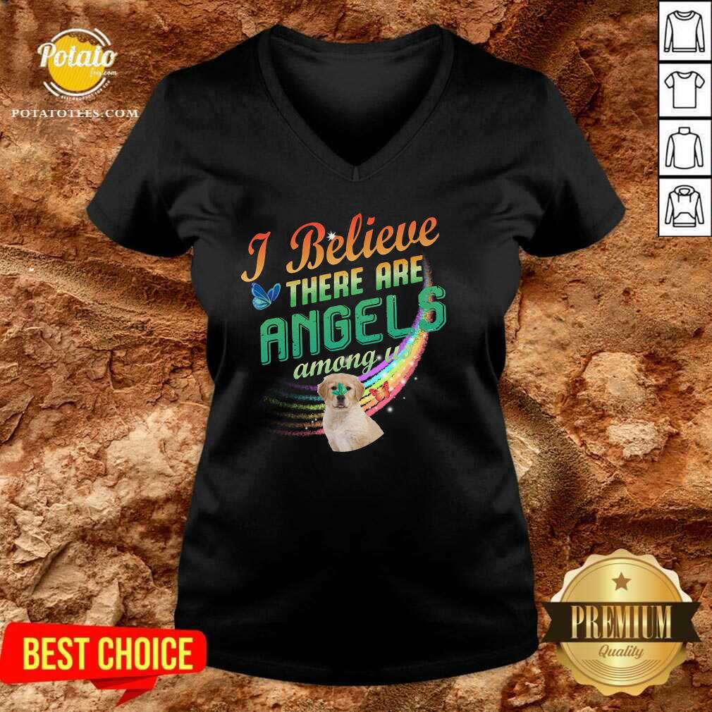 Golden Retriever I Believe There Are Angels Shirt - Image 2
