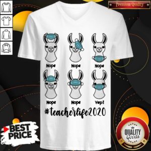 Alternative view of Llama Right Way To Wear Mask #Teacherlife 2020 Shirt