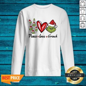 Alternative view of Funny Peace Love Grinch Santa Christmas 2020 Shirt