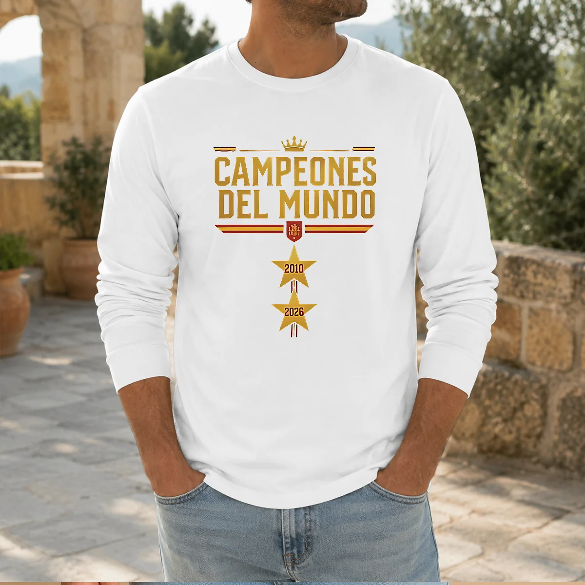 Funny Spain World Champions 2026 2 Stars Shirt - Image 6