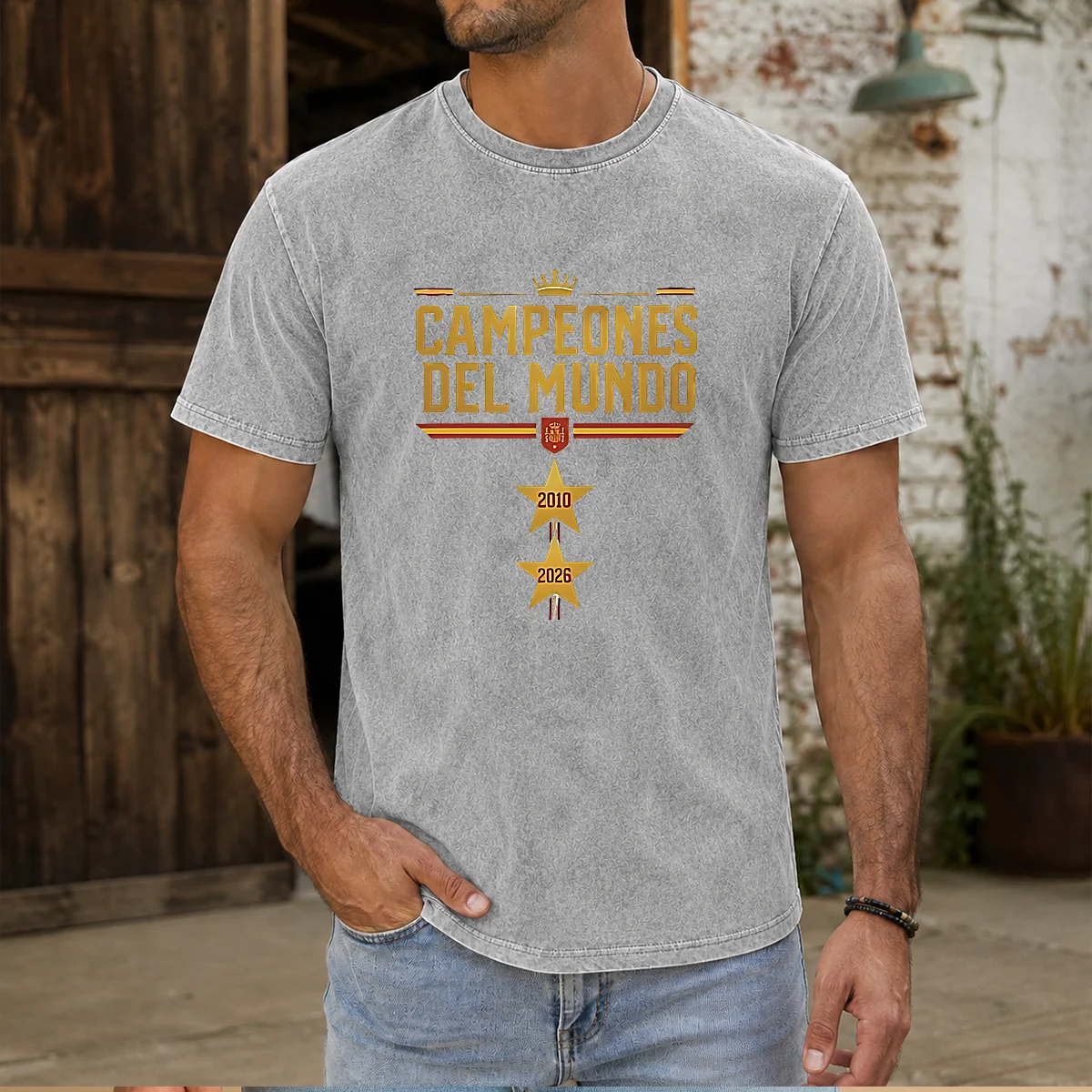 Funny Spain World Champions 2026 2 Stars Shirt - Image 8