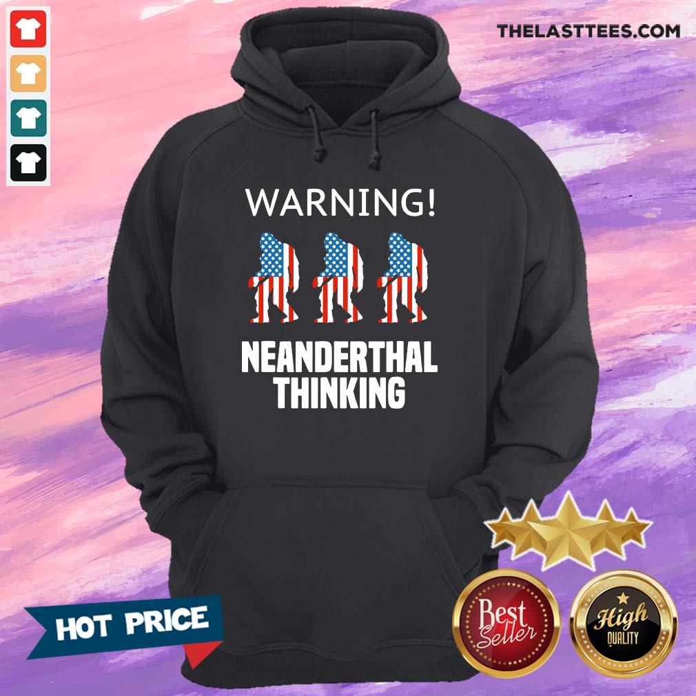 Good American Flag Neanderthal Thinking for Proud Neanderthals Shirt - Image 3