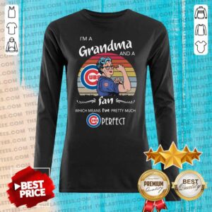 Alternative view of Hot Chicago Cubs I’m A Grandma And A Fan Which Means I’m Pretty Much Perfect Vintage Shirt
