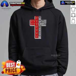 Alternative view of Top I Can Do All Things Through Christ Who Strengthens Me Texas Tech Red Raiders Football Cross T-Shirt