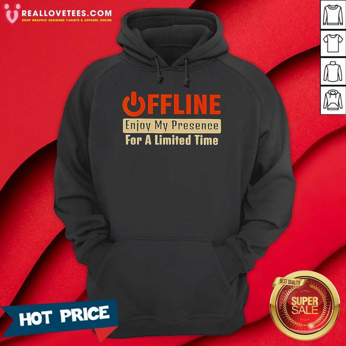 Nice Offline Enjoy My Presence For Limited A Time Shirt - Image 3