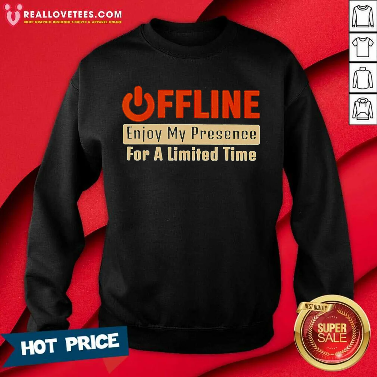 Nice Offline Enjoy My Presence For Limited A Time Shirt - Image 4