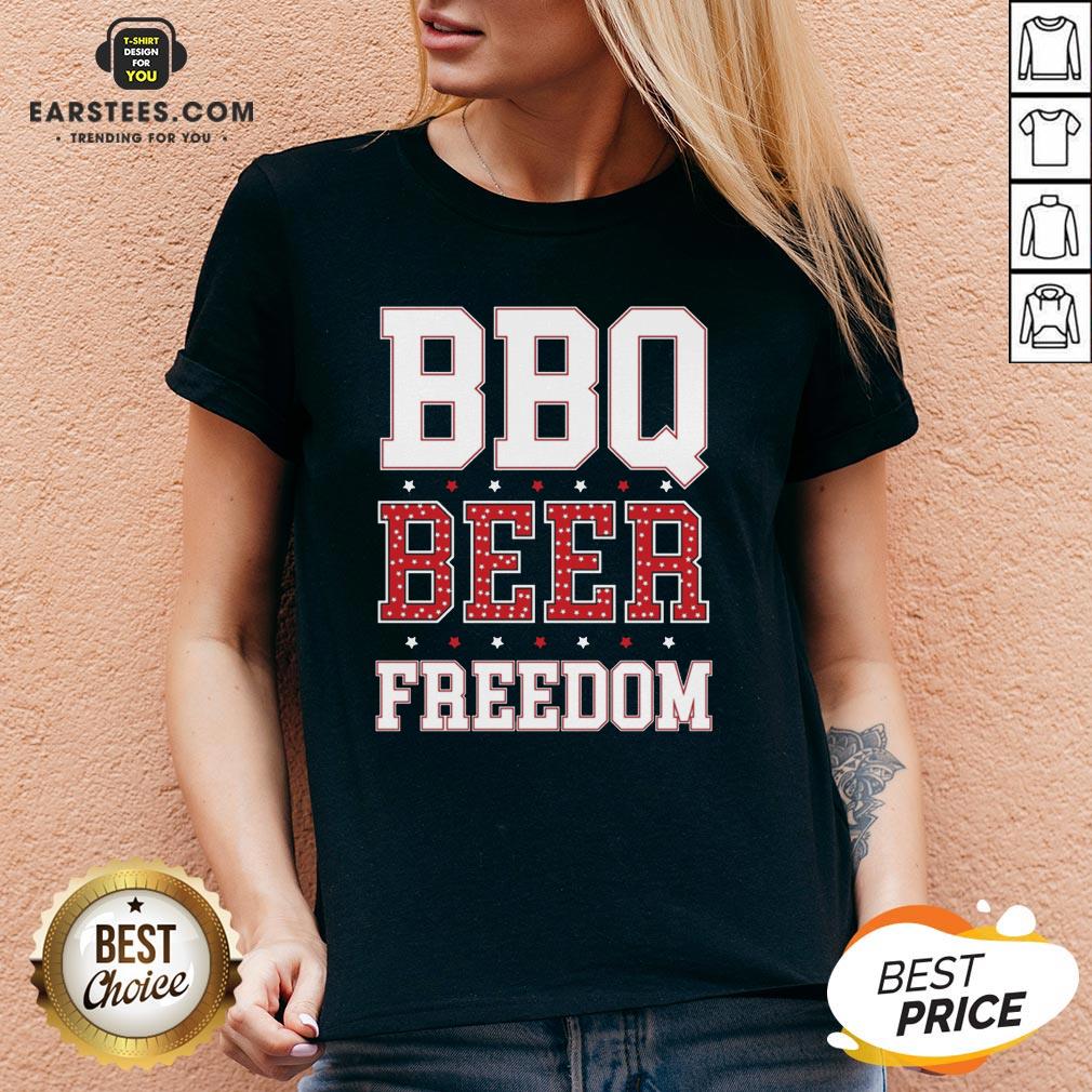 Official BBQ Beer And Freedom Us 2020 Shirt - Image 2
