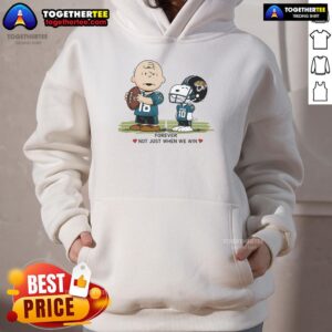 Alternative view of Original Jacksonville Jaguars Charlie Brown Snoopy Jaguars Forever Not Just When We Win T-Shirt